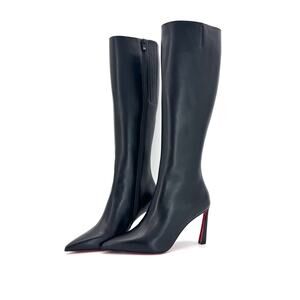 NEW Christian Louboutin Condora Botta 85 Heeled Knee High Pointed Toe Boots 40